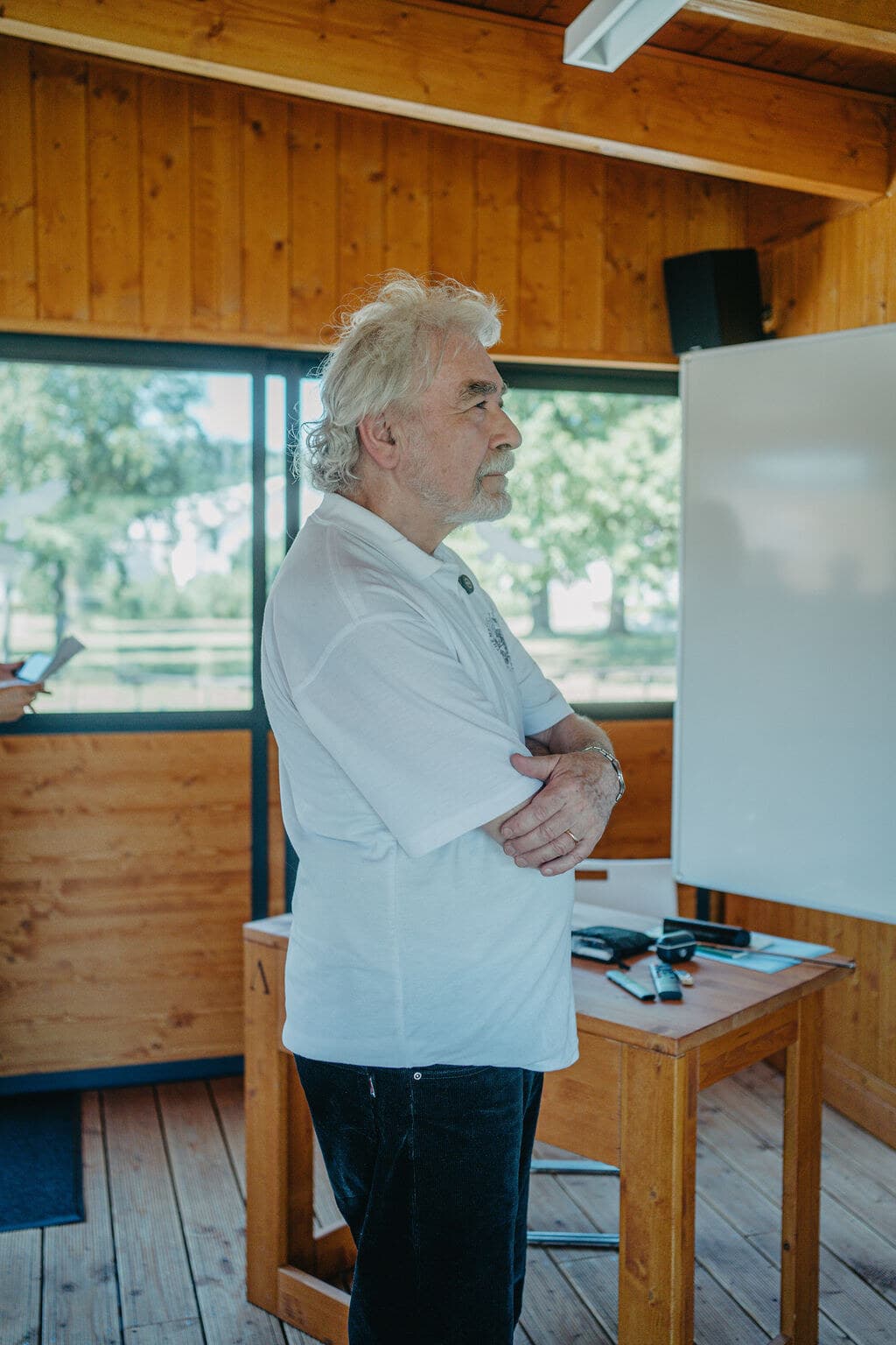 Docent Jindřich Bečvář během programu